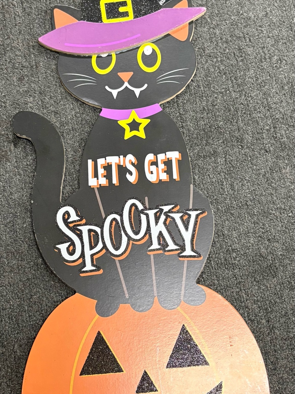 Black & Purple Halloween Cat Collar Accessory - Unbranded